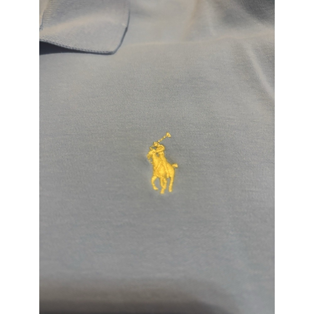 Vintage 90's Polo Ralph Lauren Men's Polo Shirt Blue With Hello Pony XL Retro - Picture 2 of 8